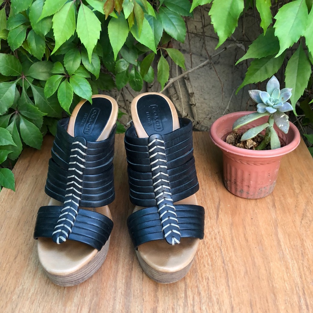 Coach Black Wedges - Picture 2 of 6